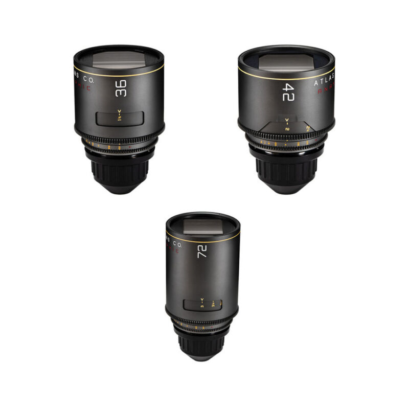 Atlas Mercury 1.5x Full Frame Anamorphic 36mm-42mm-72mm T2.2/ 3x Prime Lens Set/ PL mount FRENEL rental