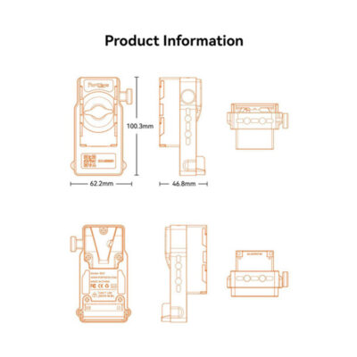 PORTKEYS BD3 NP-F to V-Mount Dual-Sided Dummy Battery Adapter FRENEL rental