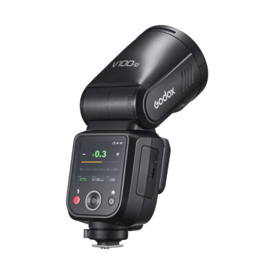 Godox V100 C – Round Head TTL Flash for Canon / Sony Cameras FRENEL rental
